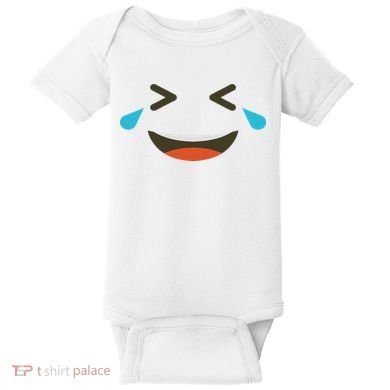Emoticon Halloween Costumes Laughing Crying Face Baby Bodysuit