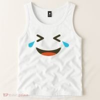 Emoticon Halloween Costumes Laughing Crying Face Tank Top thumb 2
