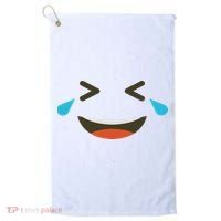 Emoticon Halloween Costumes Laughing Crying Face Golf Towel thumb 0