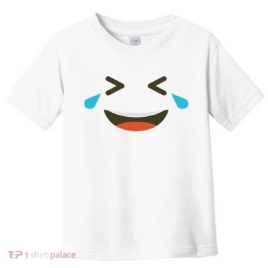 Emoticon Halloween Costumes Laughing Crying Face Toddler T-Shirt