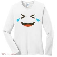 Emoticon Halloween Costumes Laughing Crying Face Women's Long Sleeve Shirt thumb 0
