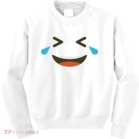 Emoticon Halloween Costumes Laughing Crying Face Kids Sweatshirt thumb 0