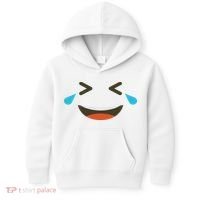 Emoticon Halloween Costumes Laughing Crying Face Kids Hoodie thumb 0