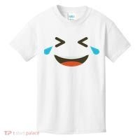 Emoticon Halloween Costumes Laughing Crying Face Kids T-Shirt thumb 0