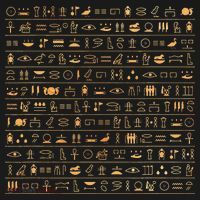 Egypt Hieroglyphs Egyptian USA-Made Doggie Bandana thumb 2