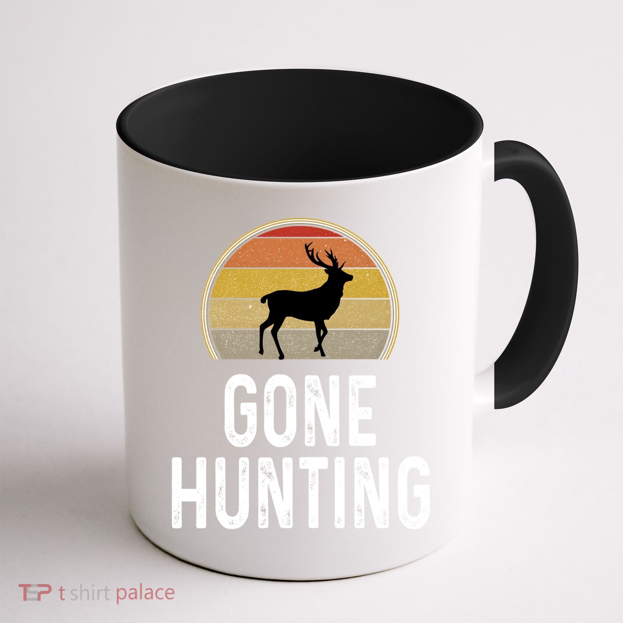 Elk Hunter Funny Gift Funny Elk Hunting Gift Gone Hunting Retro Funny Gift Coffee Mug