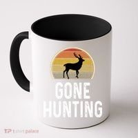 Elk Hunter Funny Gift Funny Elk Hunting Gift Gone Hunting Retro Funny Gift Coffee Mug thumb 0