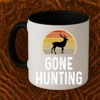 Elk Hunter Funny Gift Funny Elk Hunting Gift Gone Hunting Retro Funny Gift Coffee Mug thumb 2
