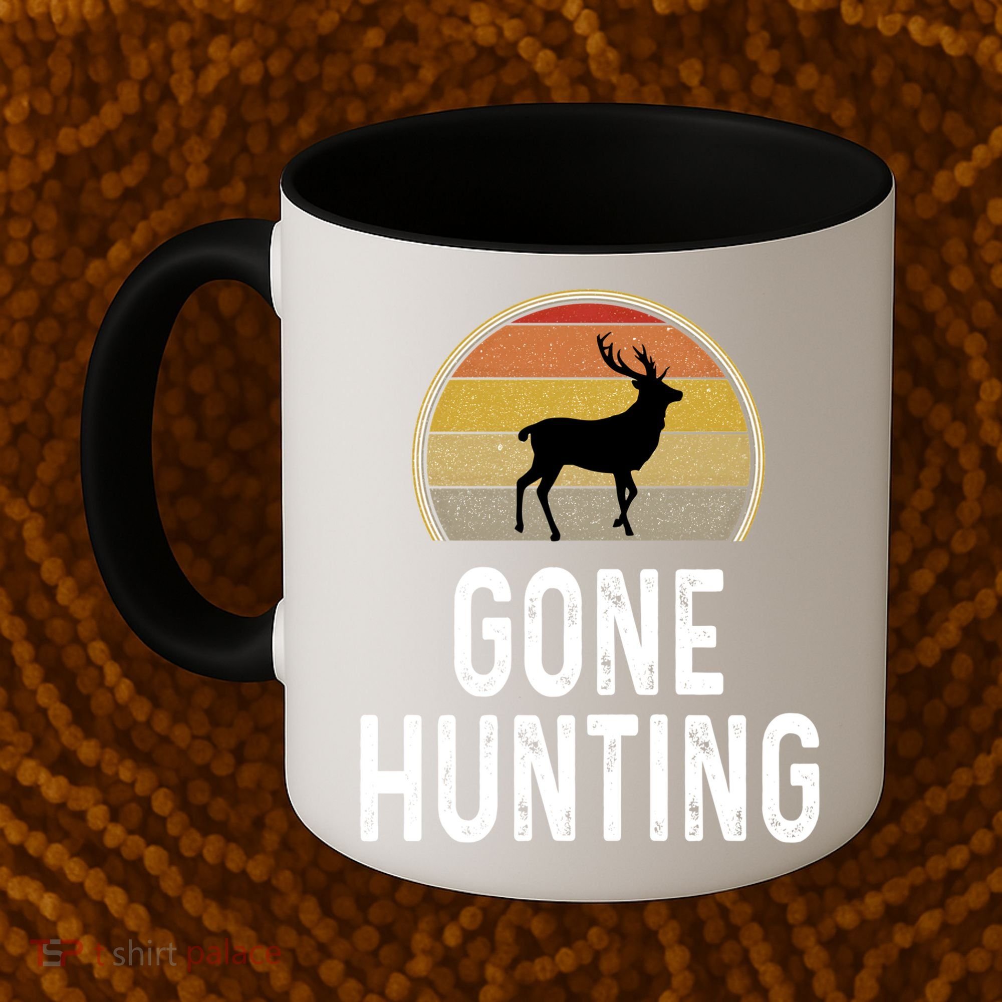 Elk Hunter Funny Gift Funny Elk Hunting Gift Gone Hunting Retro Funny Gift Coffee Mug