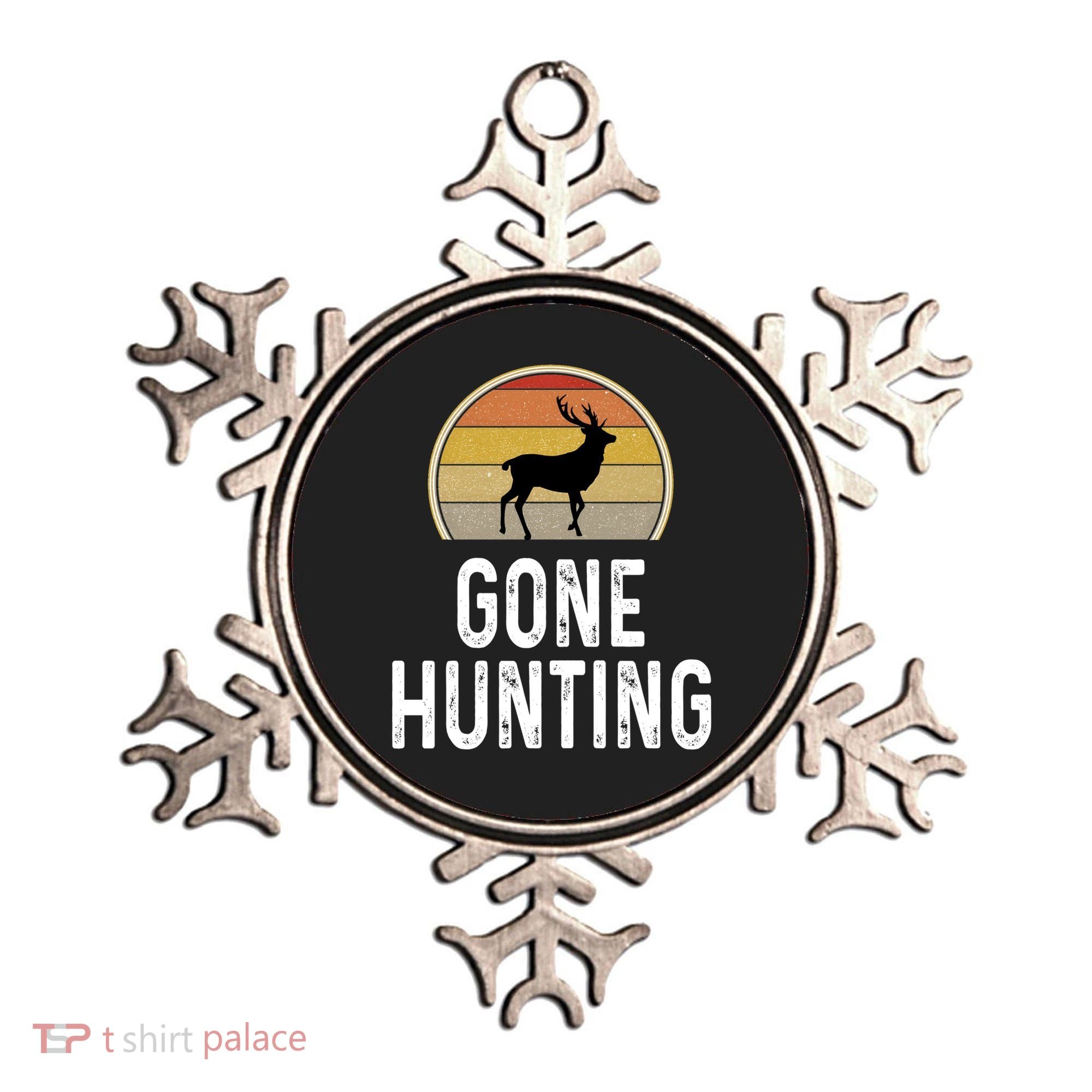 Elk Hunter Funny Gift Funny Elk Hunting Gift Gone Hunting Retro Funny Gift Ornament