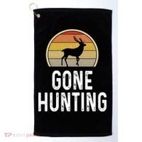 Elk Hunter Funny Gift Funny Elk Hunting Gift Gone Hunting Retro Funny Gift Golf Towel thumb 0