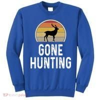 Elk Hunter Funny Gift Funny Elk Hunting Gift Gone Hunting Retro Funny Gift Sweatshirt thumb 0