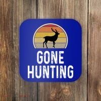 Elk Hunter Funny Gift Funny Elk Hunting Gift Gone Hunting Retro Funny Gift Coaster thumb 0