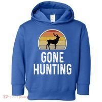 Elk Hunter Funny Gift Funny Elk Hunting Gift Gone Hunting Retro Funny Gift Toddler Hoodie thumb 0