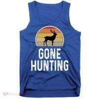 Elk Hunter Funny Gift Funny Elk Hunting Gift Gone Hunting Retro Funny Gift Tank Top thumb 0