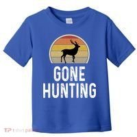 Elk Hunter Funny Gift Funny Elk Hunting Gift Gone Hunting Retro Funny Gift Toddler T-Shirt thumb 0