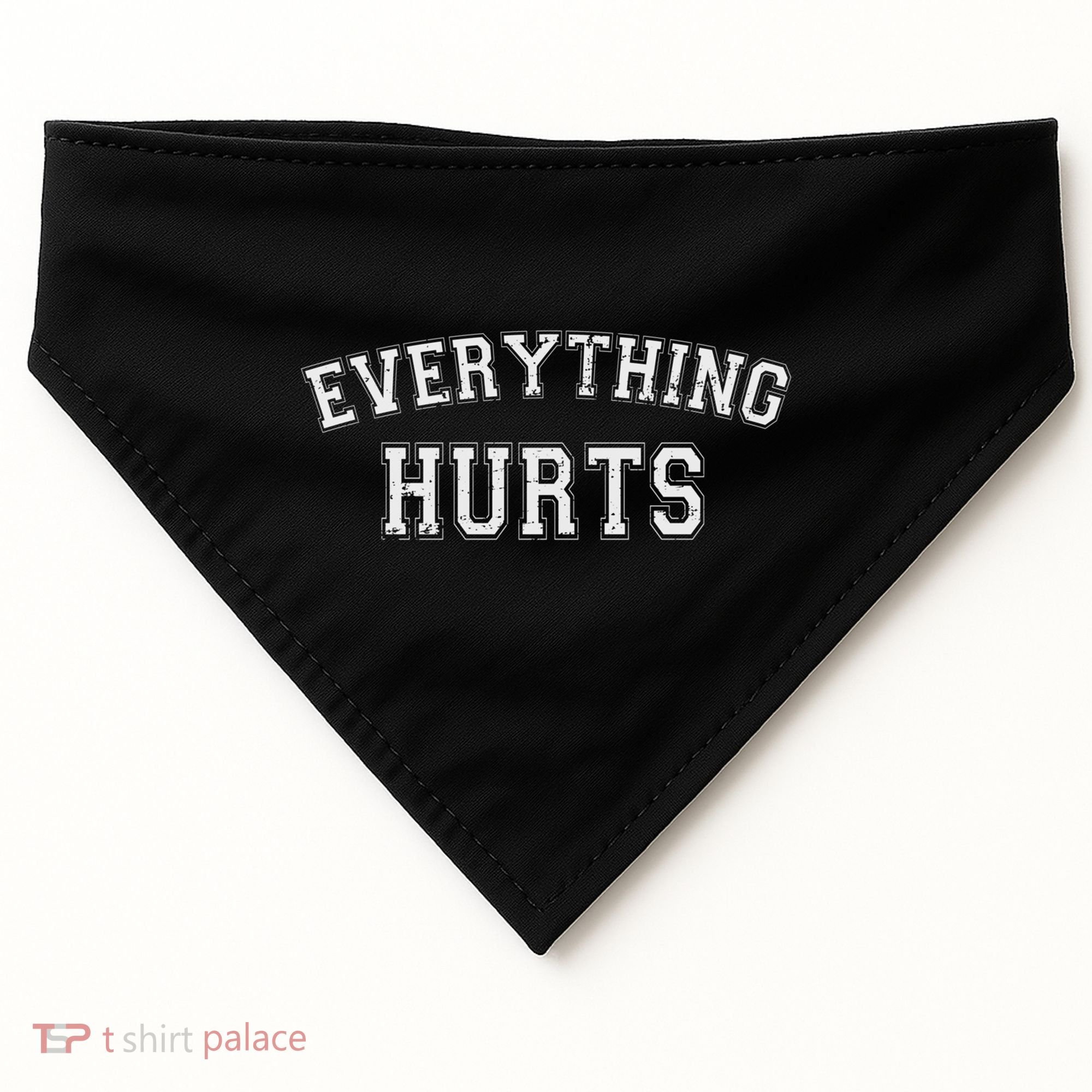 Everything Hurts Funny Gym Workout Gift USA-Made Doggie Bandana
