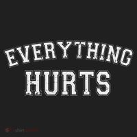 Everything Hurts Funny Gym Workout Gift Golf Towel thumb 3