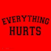 Everything Hurts Funny Gym Workout Gift Santa Hat thumb 1