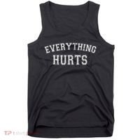 Everything Hurts Funny Gym Workout Gift Tank Top thumb 0