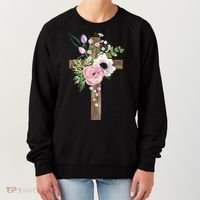 Easter Holiday Floral Cross Women's Sweatshirt thumb 0