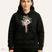 Easter Holiday Floral Cross Hoodie thumb 5