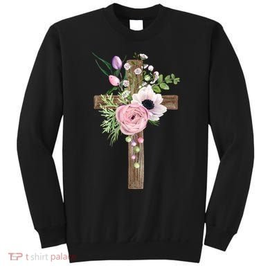 Easter Holiday Floral Cross Sweatshirt