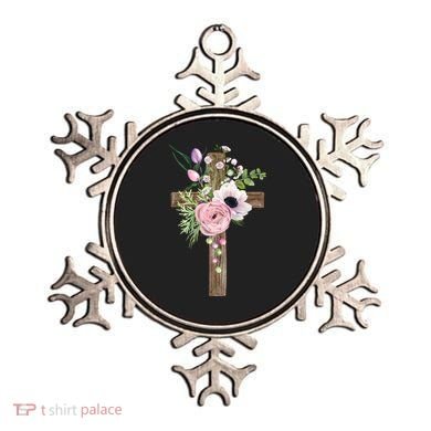 Easter Holiday Floral Cross Ornament