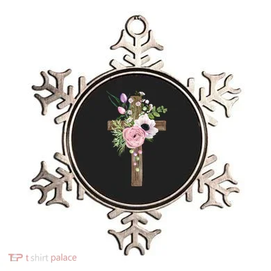 Easter Holiday Floral Cross Ornament