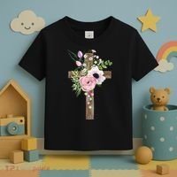 Easter Holiday Floral Cross Toddler T-Shirt thumb 3