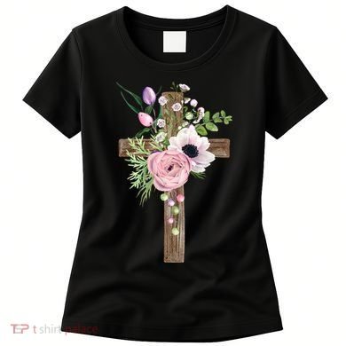 Easter Holiday Floral Cross Women's T-Shirt