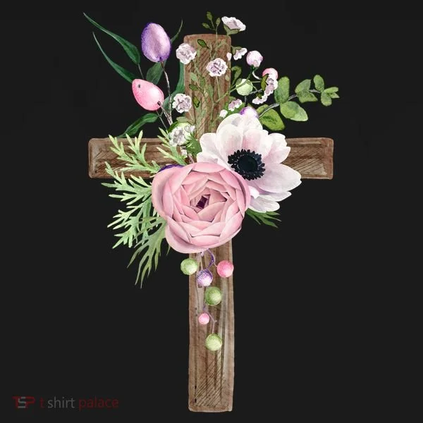 Easter Holiday Floral Cross Women's T-Shirt