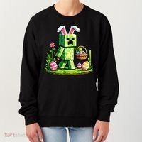 Egg Hunting Gamer Easter Pixel Bunny  Women's Sweatshirt thumb 0