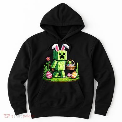 Egg Hunting Gamer Easter Pixel Bunny  Hoodie