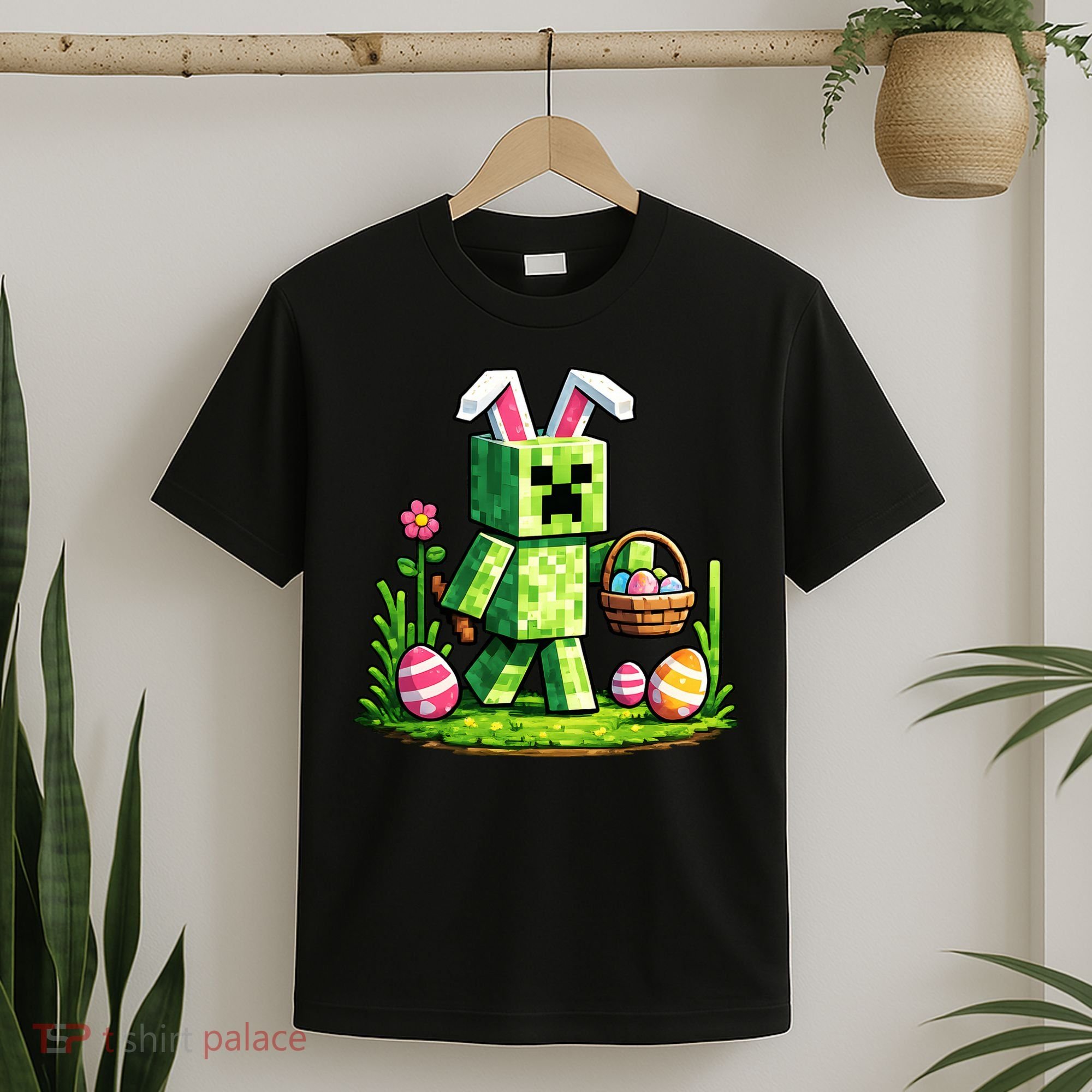 Egg Hunting Gamer Easter Pixel Bunny  T-Shirt