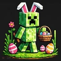 Egg Hunting Gamer Easter Pixel Bunny  T-Shirt thumb 7