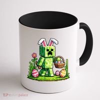 Egg Hunting Gamer Easter Pixel Bunny  Coffee Mug thumb 1