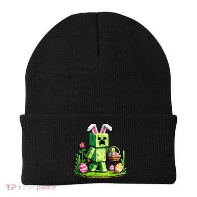 Egg Hunting Gamer Easter Pixel Bunny  Beanie