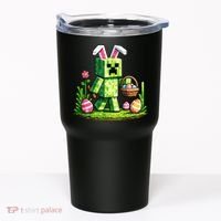 Egg Hunting Gamer Easter Pixel Bunny  Tumbler thumb 0