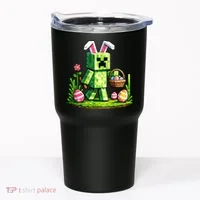 Egg Hunting Gamer Easter Pixel Bunny  Tumbler thumb 0