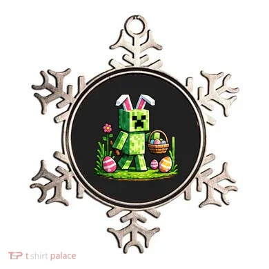 Egg Hunting Gamer Easter Pixel Bunny  Ornament