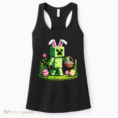 Egg Hunting Gamer Easter Pixel Bunny  Women's Tank Top