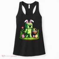 Egg Hunting Gamer Easter Pixel Bunny  Women's Tank Top thumb 0