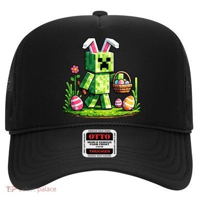 Egg Hunting Gamer Easter Pixel Bunny  Hat