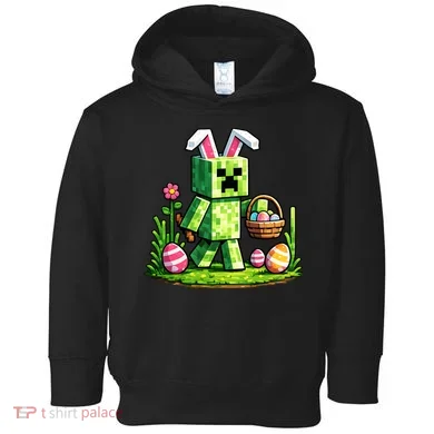 Egg Hunting Gamer Easter Pixel Bunny  Toddler Hoodie