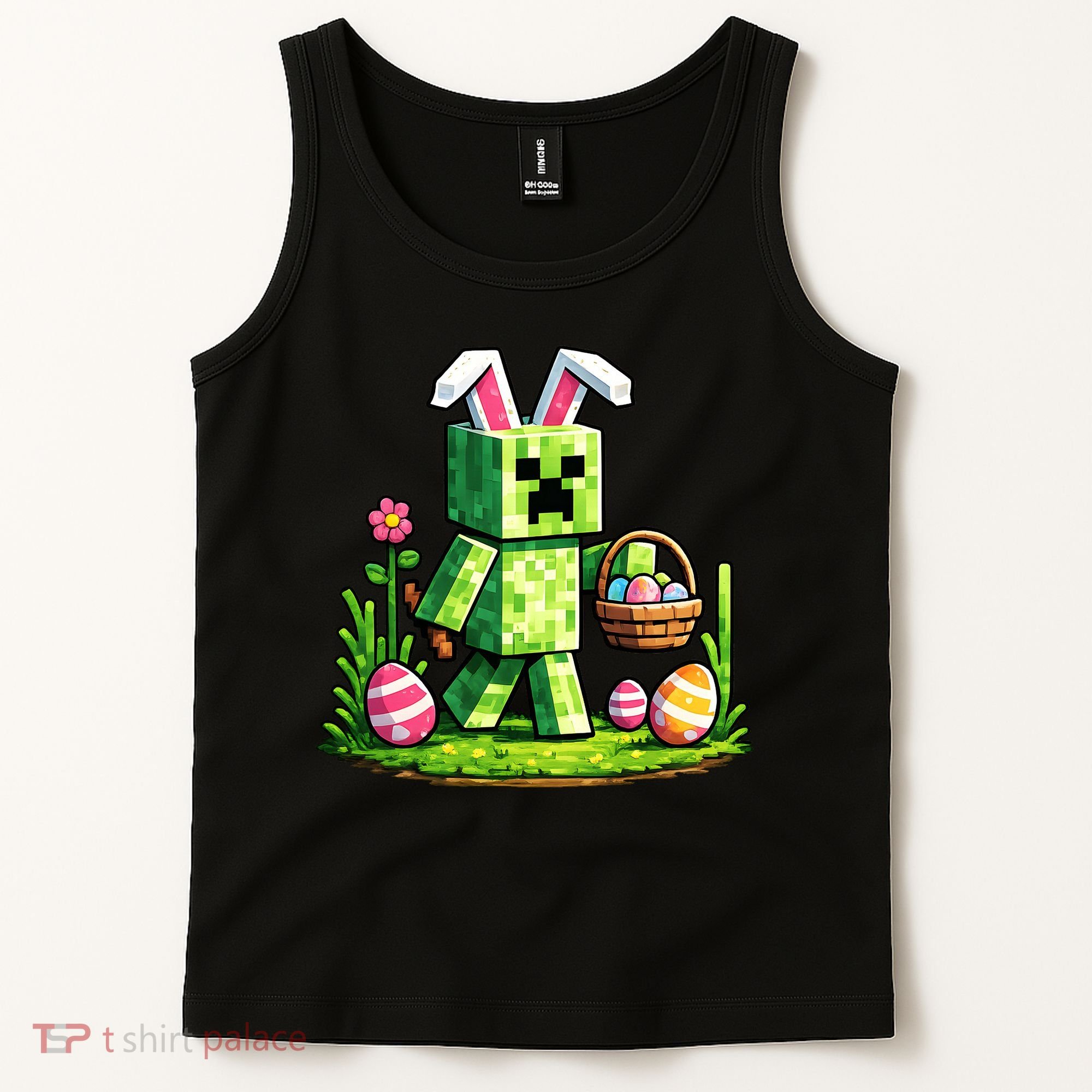 Egg Hunting Gamer Easter Pixel Bunny  Tank Top