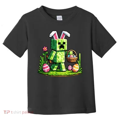 Egg Hunting Gamer Easter Pixel Bunny  Toddler T-Shirt