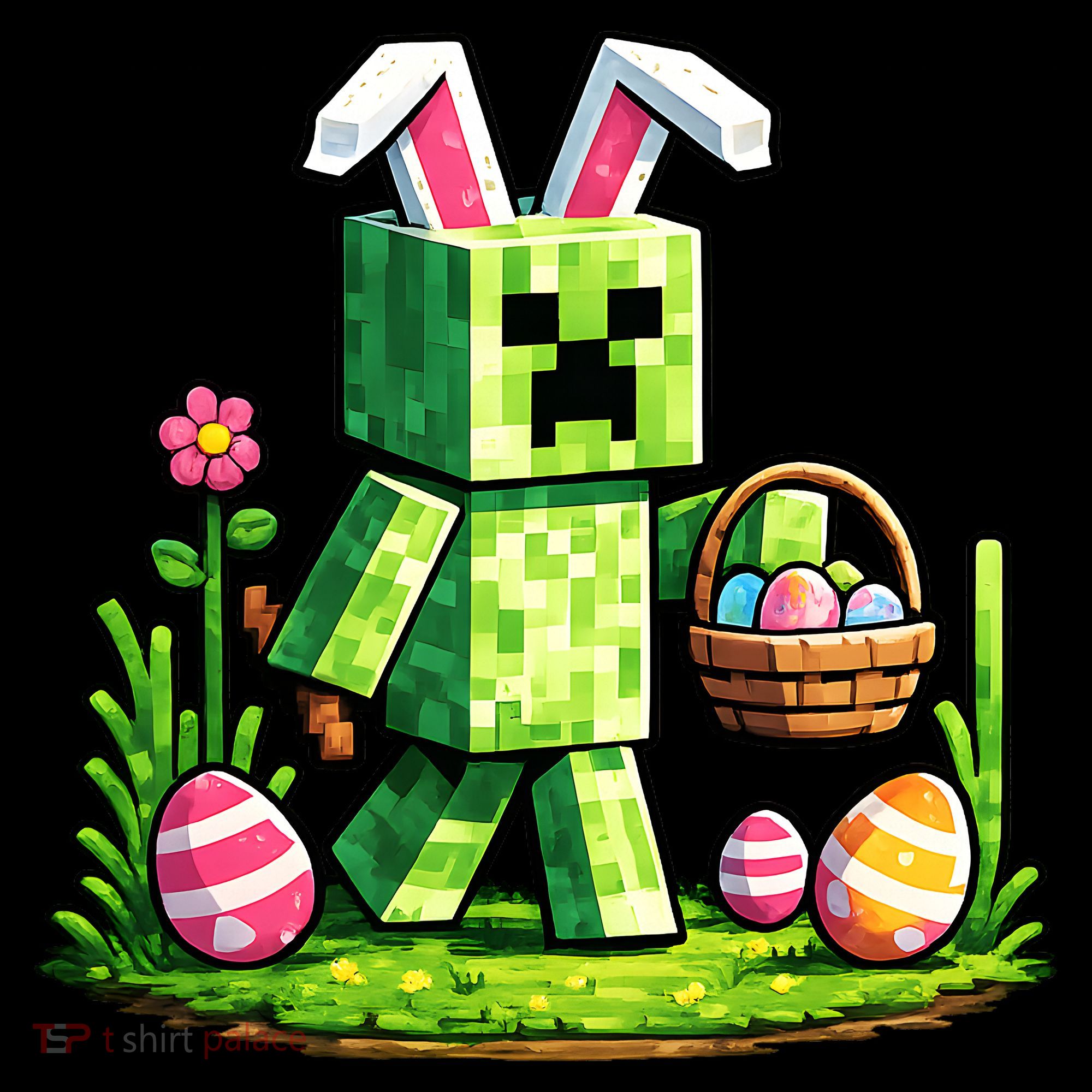 Egg Hunting Gamer Easter Pixel Bunny  Kids Sweatshirt