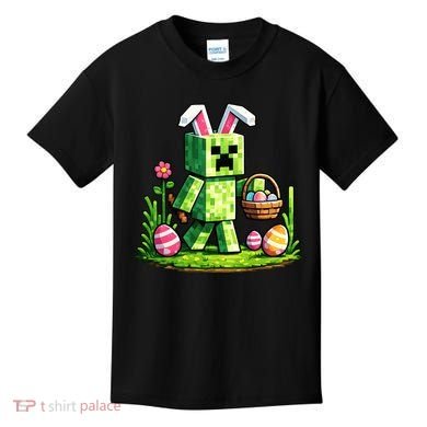 Egg Hunting Gamer Easter Pixel Bunny  Kids T-Shirt