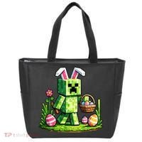 Egg Hunting Gamer Easter Pixel Bunny  Tote Bag thumb 0